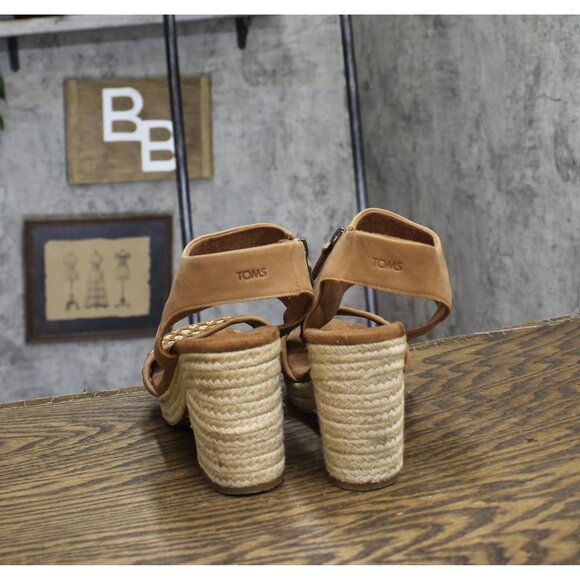 Toms Womens Rope Majorca Platform Heeled Sandal 10021955 Brown Sugar 9M - Picture 4 of 12